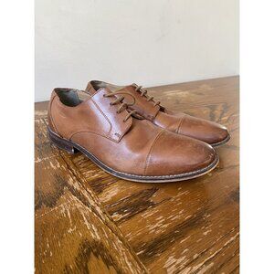Florsheim Montinaro Cap Toe Derby Shoe Men 8.5 Brown Leather Dress Casual Shoe